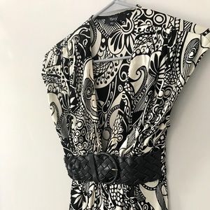 Black and ivory Sky dress